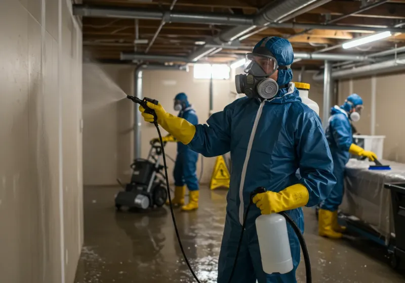 Basement Sanitization and Antimicrobial Treatment process in Highfield-Cascade, MD